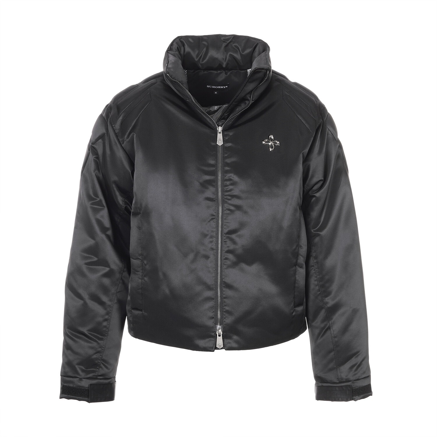 【SURGERY】 SURGERY BIKER EMBOSSING PUFFER JACKET : BLACK