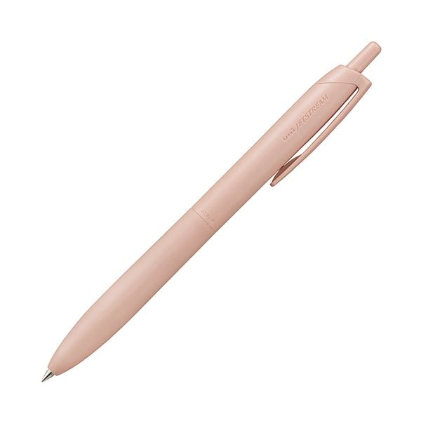 （まとめ） 三菱鉛筆油性ボールペン ジェットストリーム シングル （Lite touch ink搭載） 0.5mm 黒 （軸色：コーラル）SXNLS05.66 1セット（10本） (×3セ.