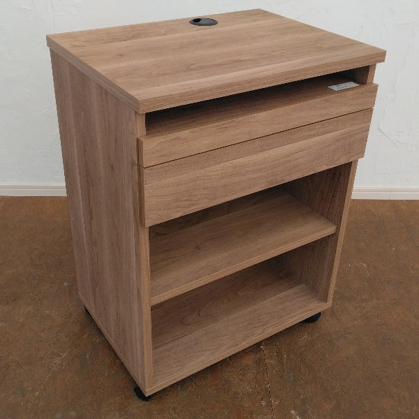 パソコンデスク ブラウン モニターも置けるコンパクトデスク