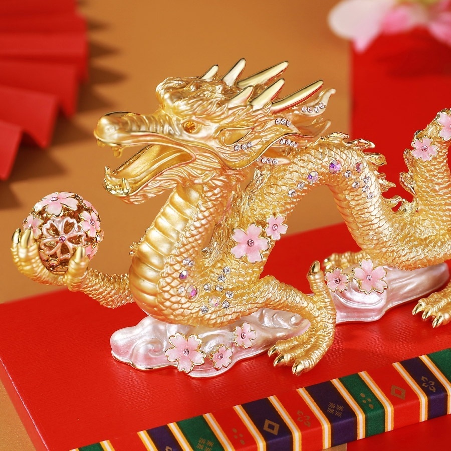 【正規品】 桜龍の舞 辰年 干支の置物 竜 龍 置き物タイプ インテリア雑貨 干支 2024年 サクラ 宝石箱 東京銀座PICALS 12-ex6251 15,048円