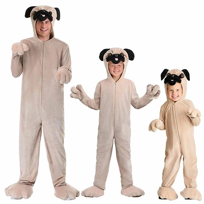 短纳期ハロウィン衣装 動物服 親子服 犬 ベビー 子供用 大人用 家族 お揃い 動物 コスプレ衣装 キッズ コスチューム かわいい 仮装 着ぐるみ クリスマス　イベント パーティー 文化祭 演劇 芝居