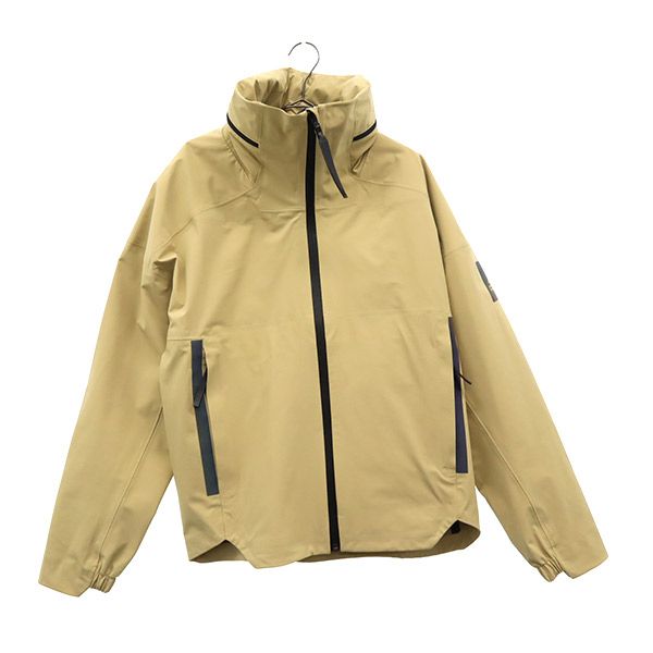 MYSHELTER ロゴプリント ナイロン混 マイシェルター レイン ジャケット M ベージュ メンズ