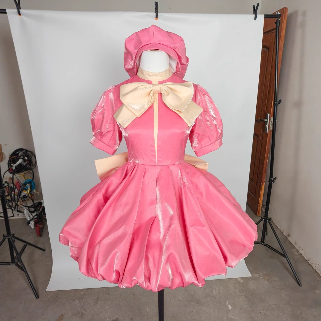 カードキャプターさくらコスプレ服カードキャプターさくらコスプレ服ピンクのワンピースアニメの服装学生がかわいいです