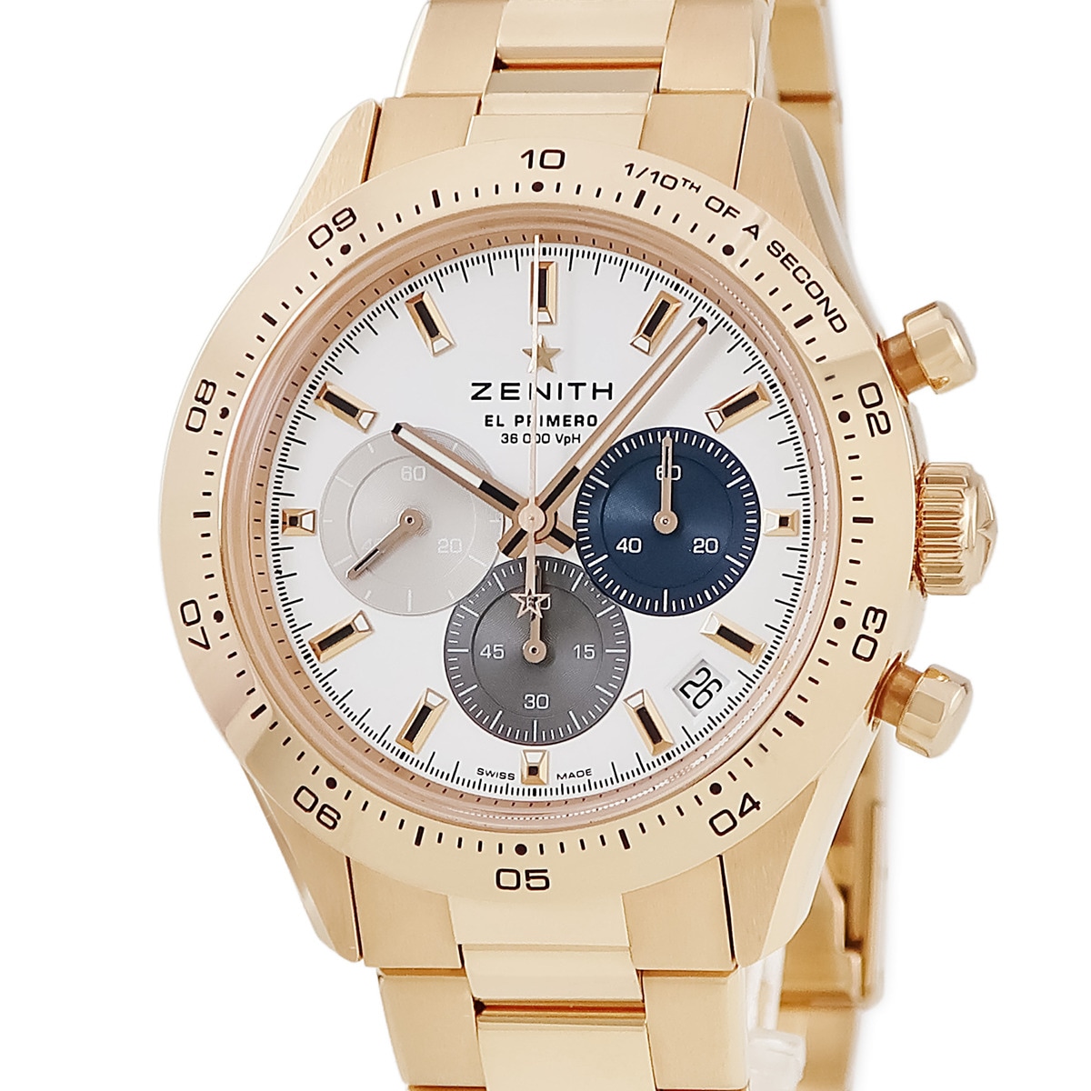 クロノマスタースポーツ エルプリメロ 18.3101.3600/69.M3100 自動巻き メンズ K18RG無垢 ローズゴールド 3年保証