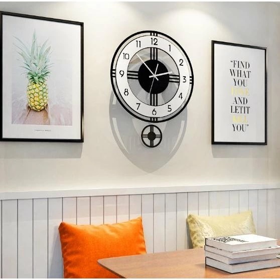 t40 ウォールクロック 壁掛け時計 振り子 モダン アクリル おしゃれ リビング 寝室