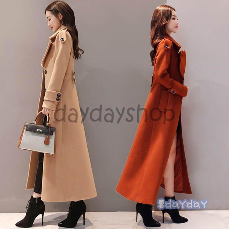 チェスターコート ロング丈 トレンチコート レディース 秋 冬 ラシャ コート アウター 着痩せ お洒落 上品 大人 30代 40代 体型カバー 通勤 OL