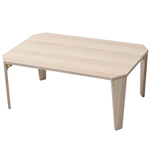 色：ナチュラル [山善] ローテーブル 折りたたみ 幅75*奥行50*高さ32cm 水分・熱に強い天 7,168円