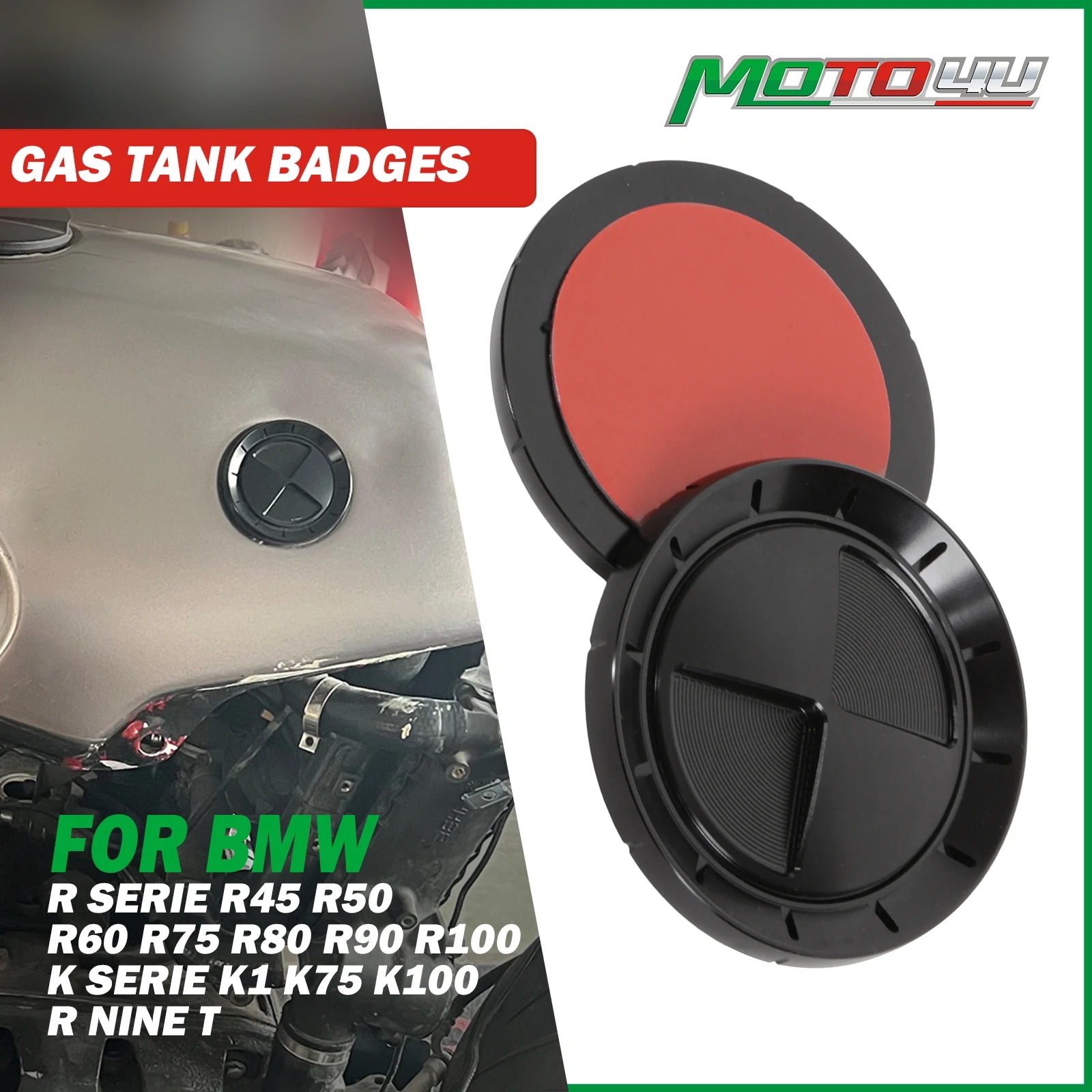 BMW R NINE T R9T R45 R50 R60 R75 R80 R90 R100 K1100 用 70MM カフェレーサー ガスタンク バッジ エンブレム ステッカー 2枚セット 輸入品