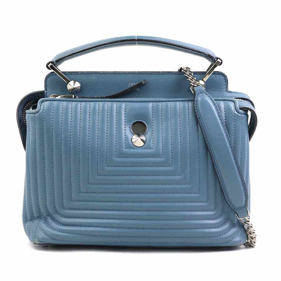 フェンディ FENDI ショルダーバッグ ドットコム レザー ブルー レディース 8BN299-18F 56333a