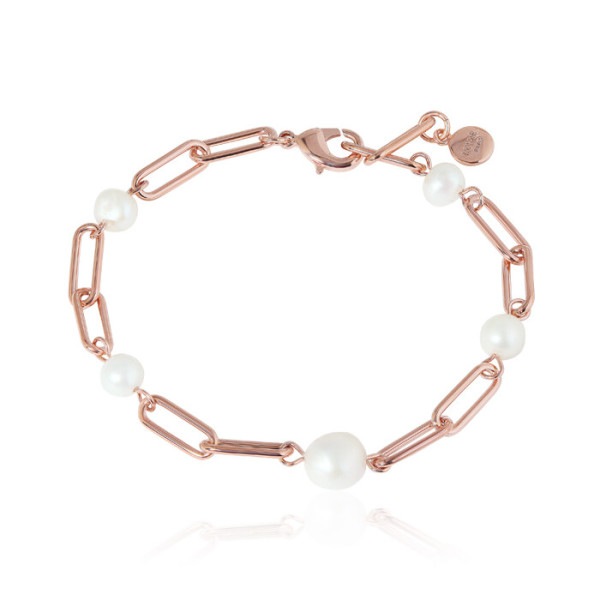 ルーブルパリ プレミアムデオール 淡水パール チェーン ブレスレット BA0472