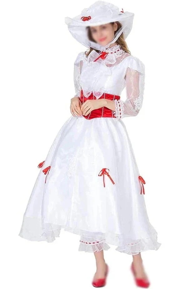 メリーポピンズ コスプレ 衣装+手袋+帽子+パンツ 全セット イベント 仮装 ステージ 舞台服