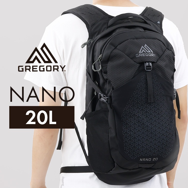 バックパック ザック NANO 20 OBSIDIAN BLACK 20L 1114990413 GREGORY (D) メガ割