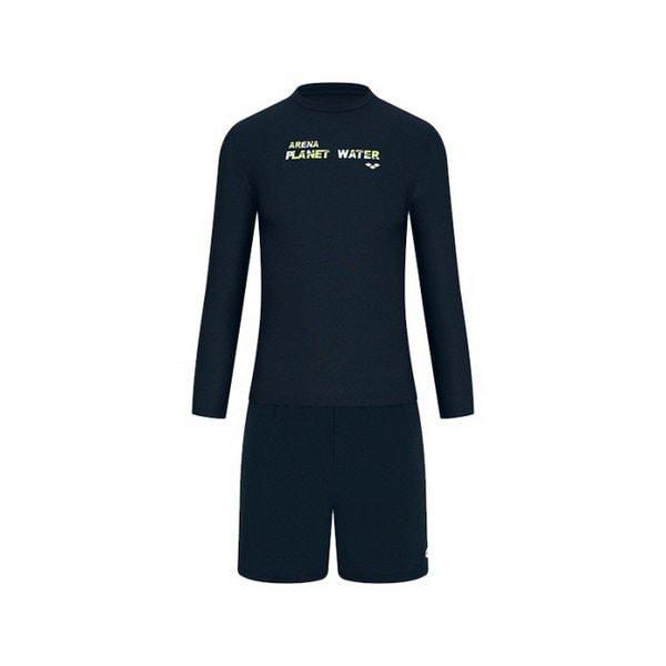 男児プラネットレジャーラッシュガードセット(A4BB1BS81_NVY)