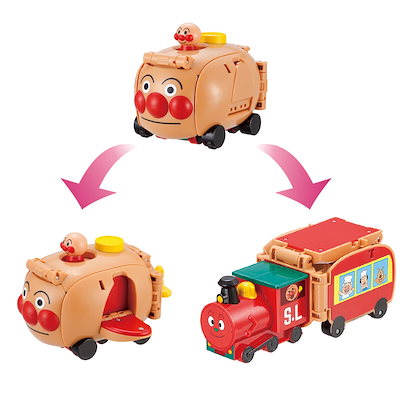 他サイト： バンダイ チキチキ大変身！　ひこうけいにもなる！　アンパンマンごうとSLマン それいけ！　アンパンマン チキチキヒコウニモAPゴウトSLマンの商品画像