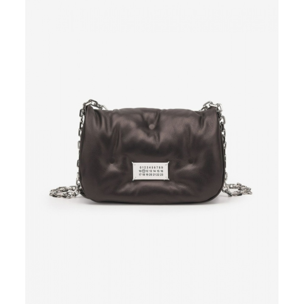 MAISON MARGIELA スモールグラムスラムフラップショルダーバッグ-ブラック/SB1WG0019P4300T8013