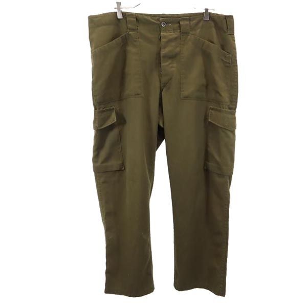 オーストリア軍 80s ミリタリー カーゴパンツ カーキ Austrian Army ボタンフライ メンズ