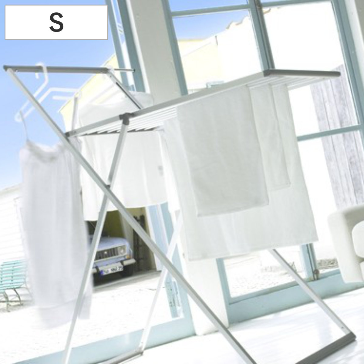 ランドリースタンド kakalu カカル Sサイズ 洗濯物干し アルミ製 軽量 折りたたみ 物干しスタンド 室内物干し キャスター付き スリム 物干しハンガー 部屋干し バスタオルハンガー 25,300円