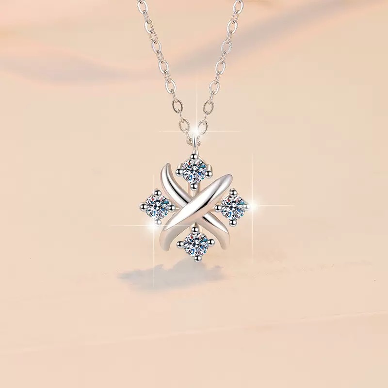 ネックレス モアサナイト レディース プラチナ 仕上げ 金属アレルギー対応 ニッケルフリー ノンアレルギー シルバー925 ホワイトデーお返し 母の日 プレゼント