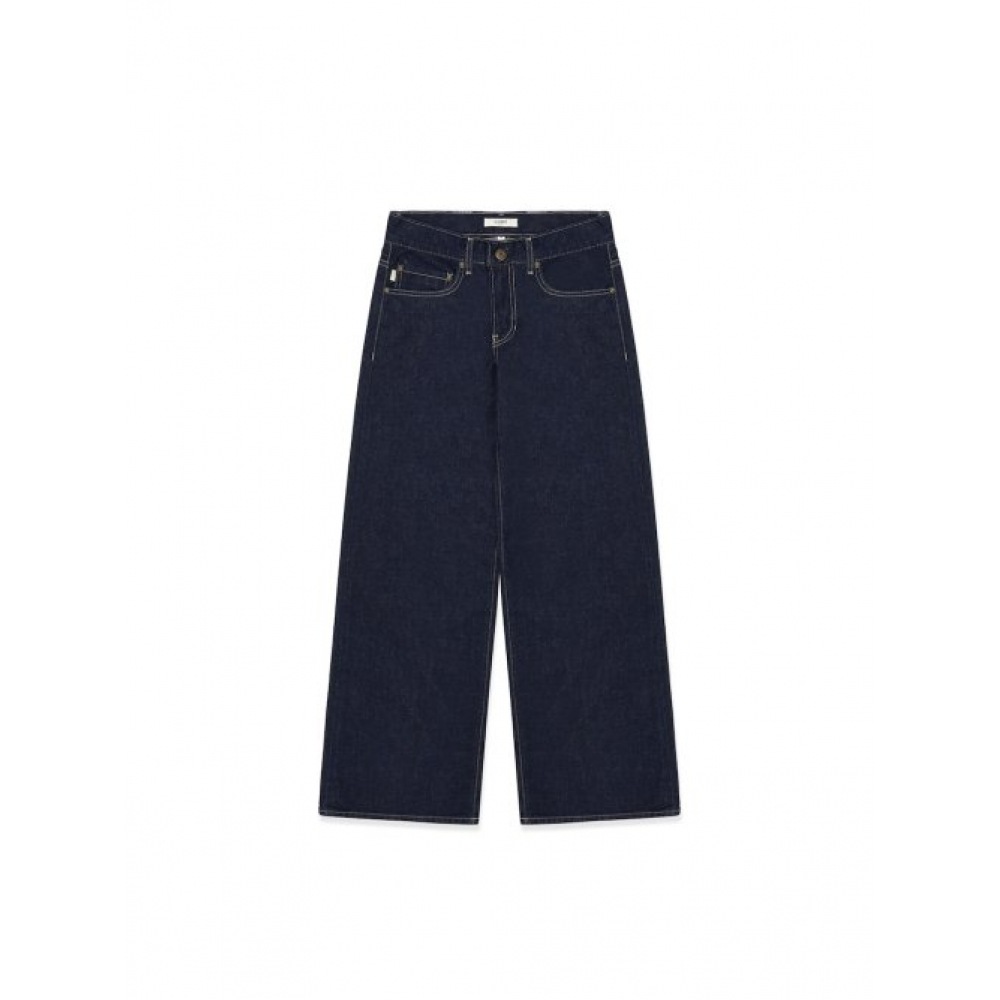 GLOWNY 901 ローライズワイドレッグジーンズ (ディープブルー)