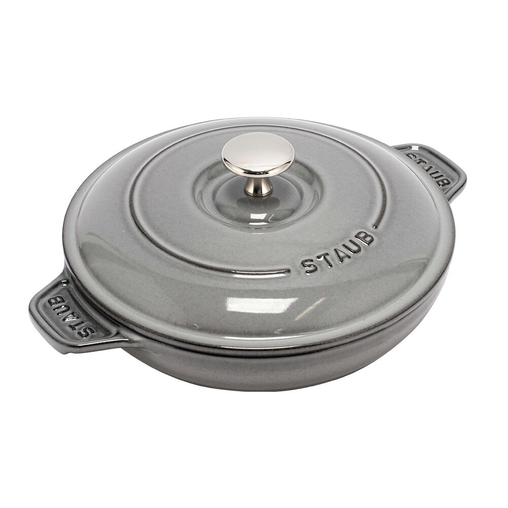 鍋 ラウンド ホットプレート 20cm 両手鍋 ホーロー鍋 浅型 IH対応 オーブン対応 ディッシュ