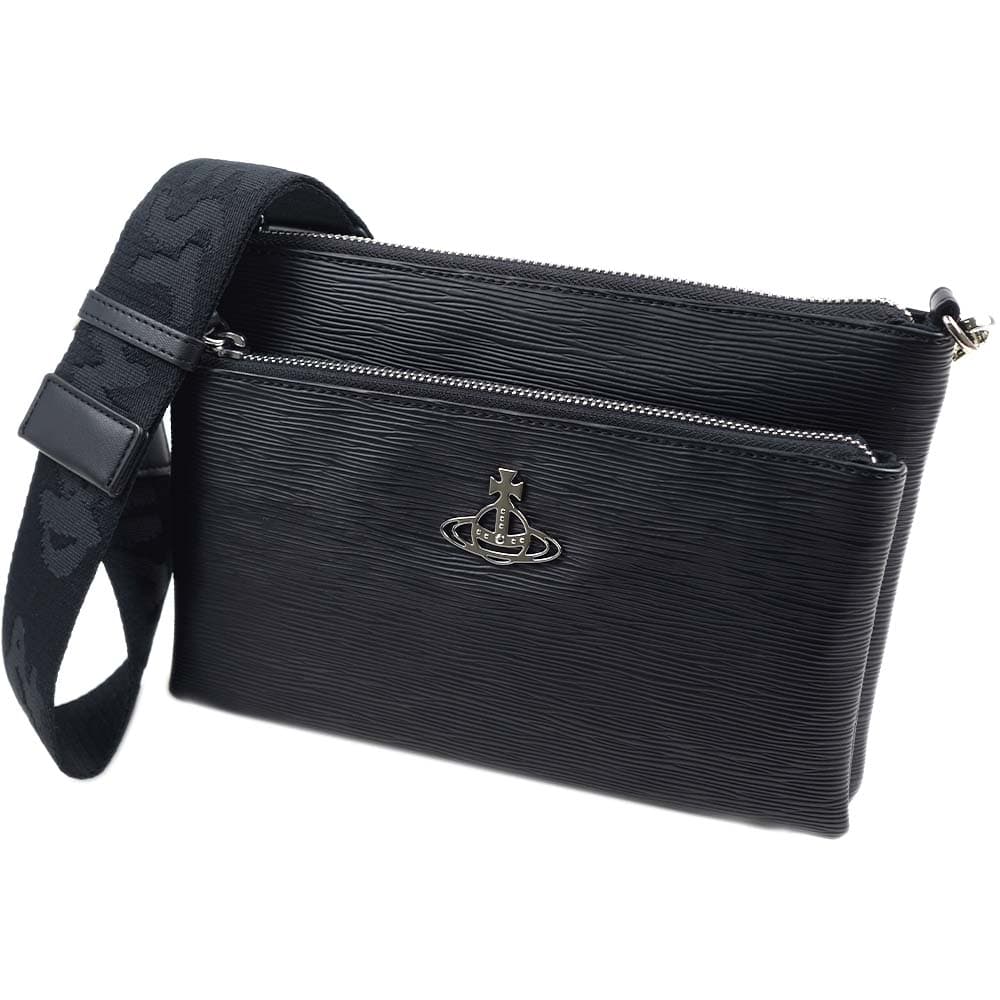 ヴィヴィアンウエストウッド ショルダーバッグ レディース ブラック PENNY DOUBLE POUCH CROSSBODY Vivienne Westwood 43030093-S000E-N404 29,850円