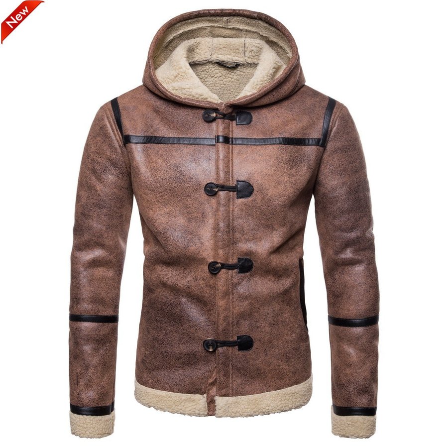 革ジャケット バイクジャケット　メンズジャケット　裏ボア　秋冬　 puジャケット バイクウェア 防風