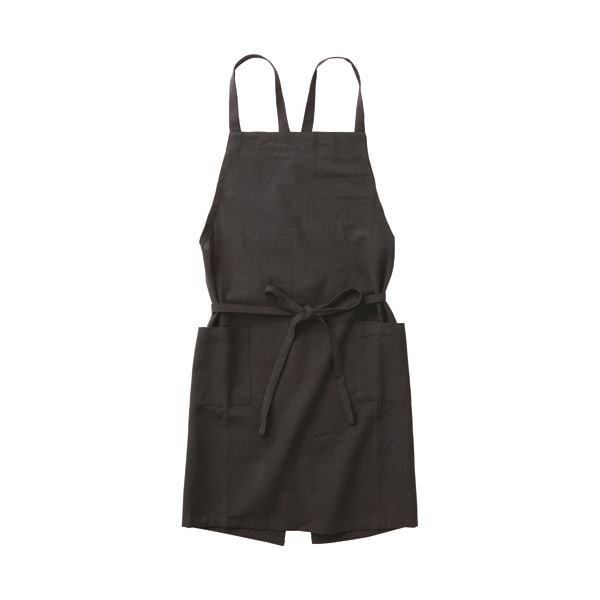 （まとめ） レップ ソルエプロン ブラック 1着 [x2セット]
