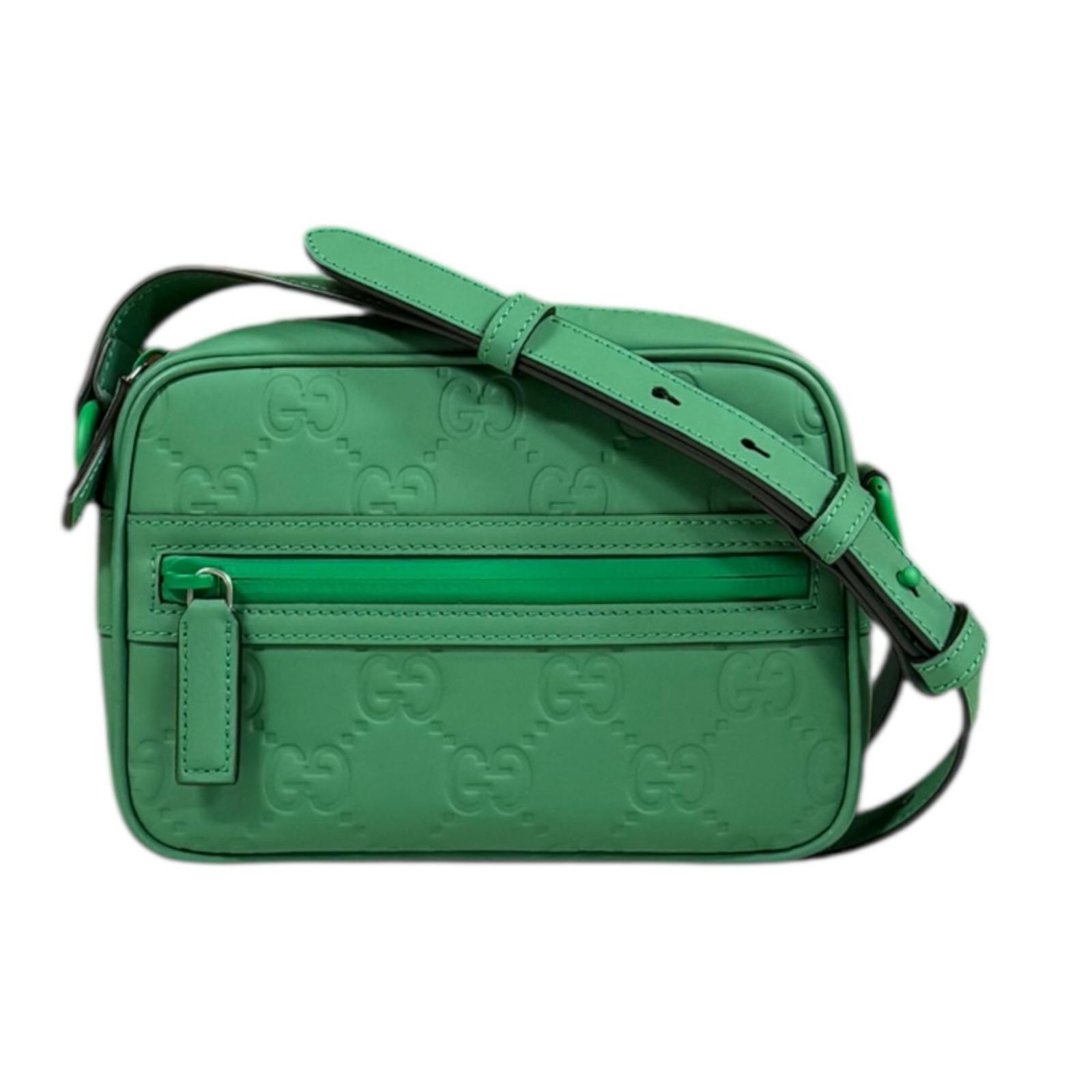 グッチ GGラバーエフェクトミニショルダーバッグ ショルダーバッグ ラバー 771321 グリーン GUCCI 中古