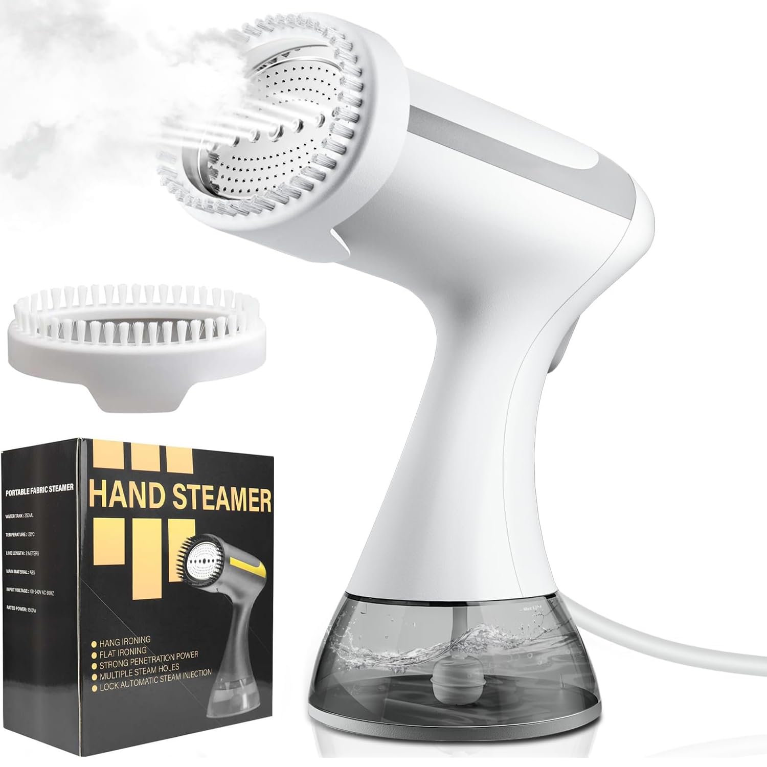 スチームアイロン 22分連続スチーム 衣類スチーマー 300ML大容量タンク ハンディアイロン 携帯用 ハンガーにかけたまま シワ伸ばし パワフルスチーム 20秒立ち上がり シワ取り 水漏れ防止 軽量