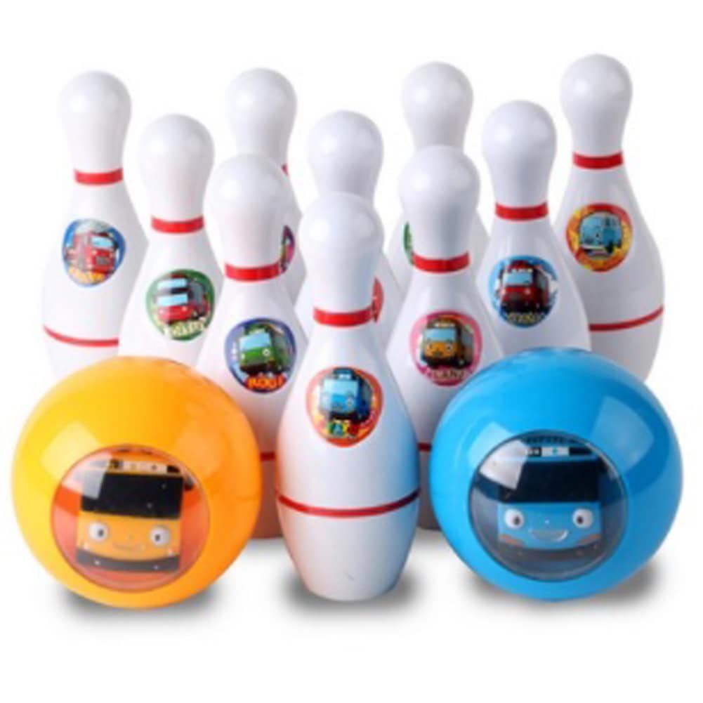Barney Land タヨキッズボウリングプレイセットタヨボウリングピンx10eaボウリングボールx 2eaステッカーTayo Kids Bowling Playset[並行輸入品]