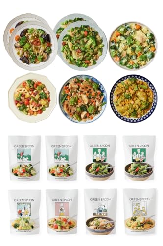グリーンスプーン サラダ 8食 【 半日分の野菜 / 低糖質 / 低カロリー / 食物繊維 / レンジ5分 / 冷凍食品 / 化学調味料不使用 / 置き換え 】 GREENSPOON 惣菜 おかず 時