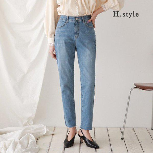 HスタイルMIZ1262セミボーイフィットスリムバギー/春/大きいサイズ/スラックス/バンディングパンツ/バギー/ブーツカット/ワイド 7,355円