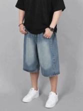 スラムバミューダワイドデニムハーフパンツ