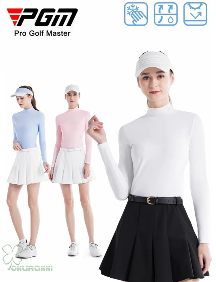 ゴルフ 涼感 長袖ポロシャツ ゴルフウェア シャツ レディース ポロシャツ 春夏 新作モデル2501gfnls14