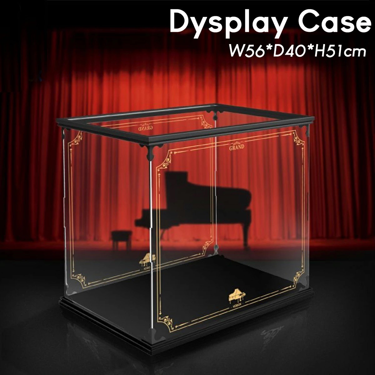ピアノ アクリルケース ディスプレイ ケース 幅56cm 奥行40cm 高さ51cm ジュエリー コレクション コレクションケース 四角 スクエア プラモデル フィギュア ブロック おもちゃ 再現