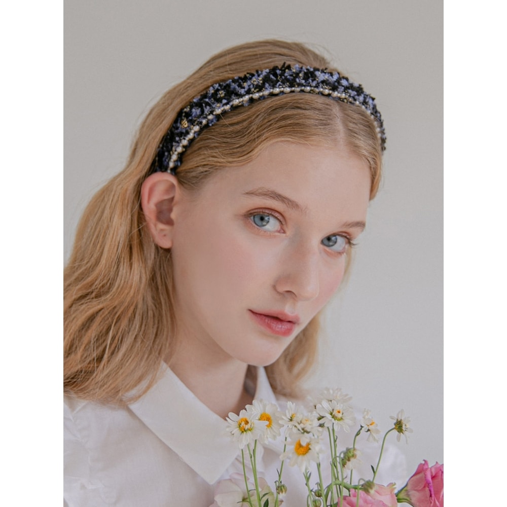 Jean Paul Clarisse パールツイードヘアバンド JP 22 211HB