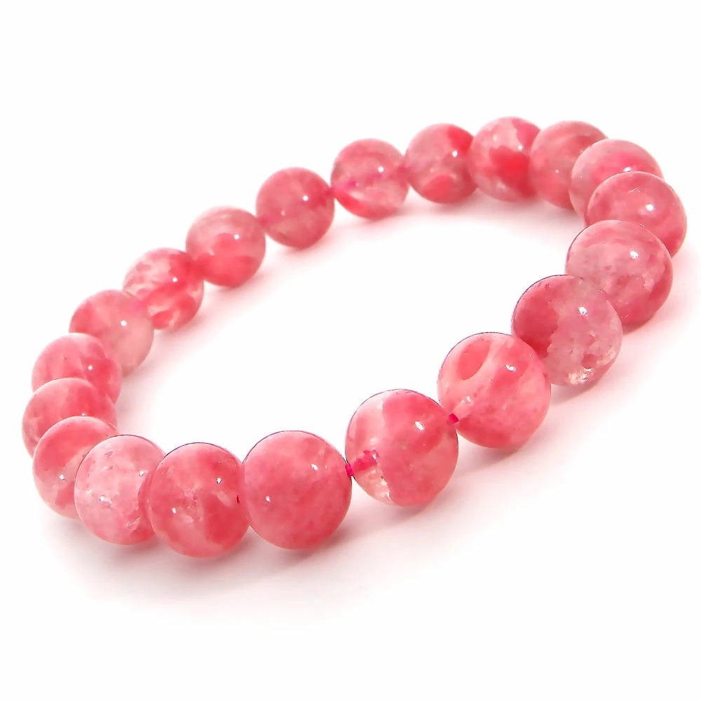 ロードナイトインクォーツ ブレスレット 10mm パワーストーン ブレスレット メンズ レディース 天然石 数珠 アクセサリー メンズブレスレット レディースブレスレット パワーストーンブレスレット