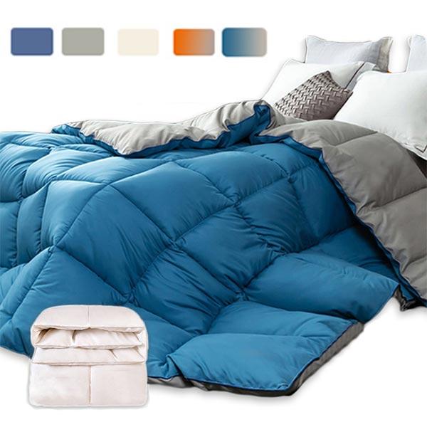 在庫限り!即日出荷羽毛布団 ロング 掛け布団 掛け布団 冬用 両面 暖かい 厳選シルバーダウン あったかい 羽毛ふとん 布団 羽毛掛け布団 ホワイトダックダウン おしゃれ