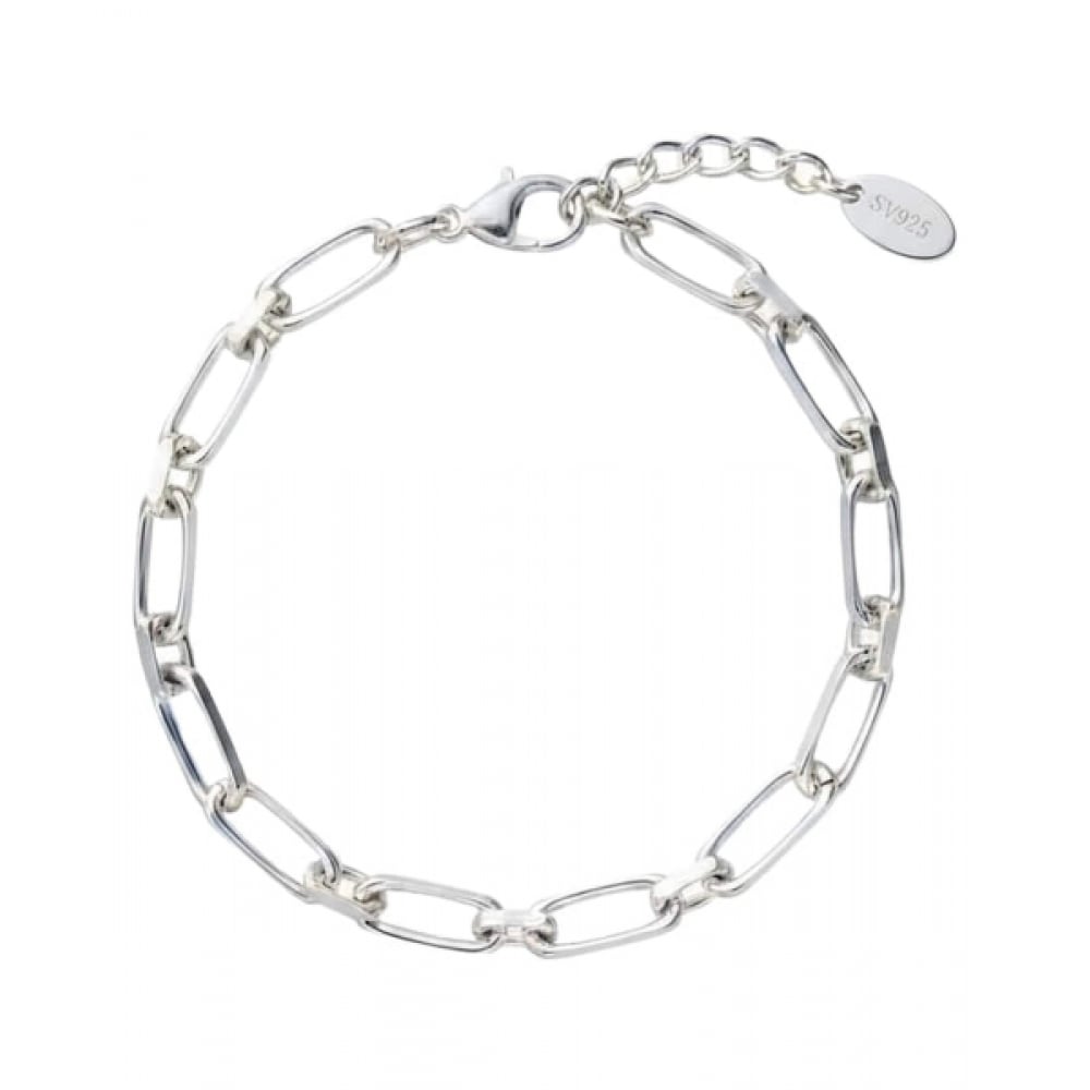 ALLEUN シルバー 925 クリップチェーンボールドシックブレスレット