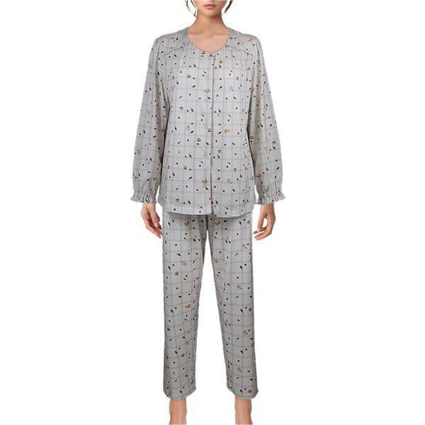 コトナ素材 ベーカリーチェック柄 カップルパジャマ WP8871R_BP