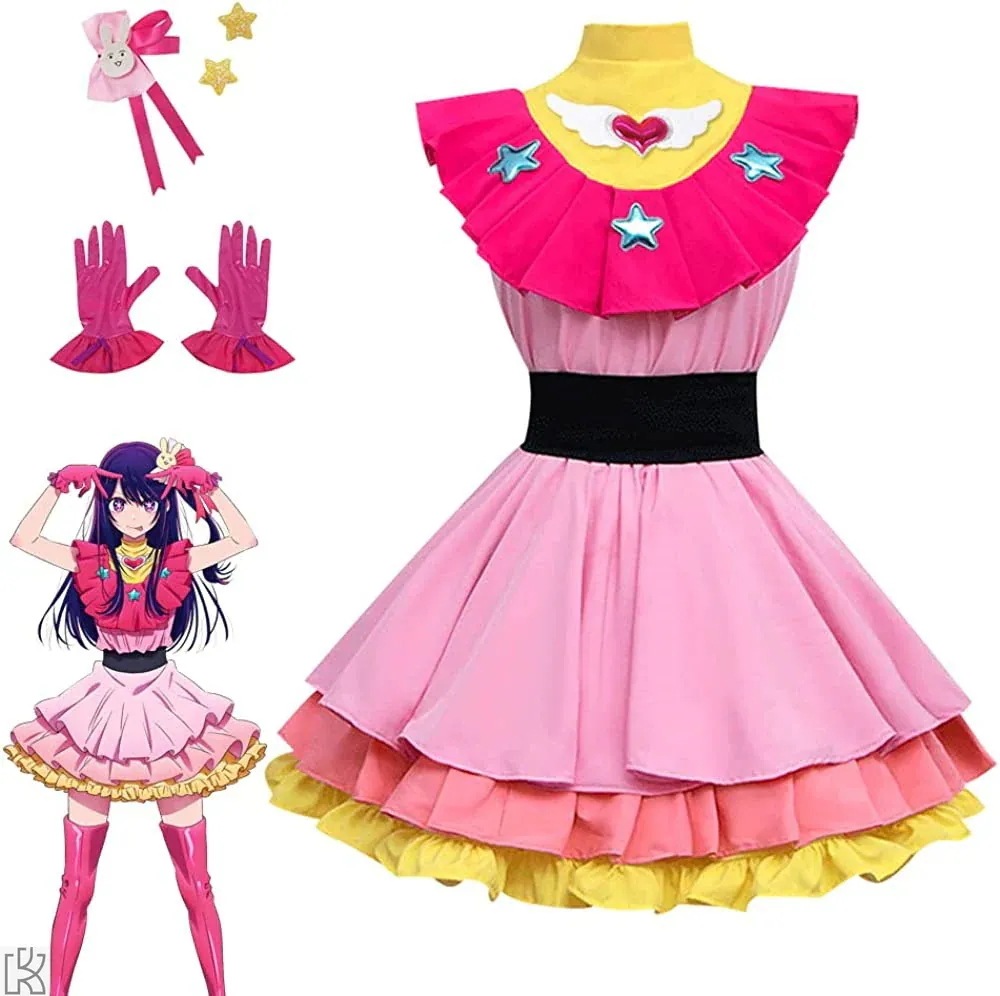 祭り アニメ 仮装 クリスマス ハロウィン コスチューム アイドル ステージ衣装 セット ウィッグ コスプレ衣装 アクア 有馬かな ルビー アイ 星野 コスプレ 推しの子