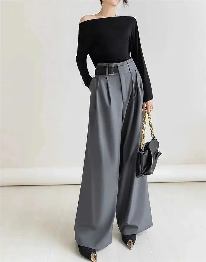 【送料無料】ワイドパンツタックワイドパンツレディースボパンツイージーパンツワイドパンツワイドアシンメトリーガウチョパンツ大きいサイズロングパンツオリジナルハイウエストマキシ丈マジックテープ上品きれ