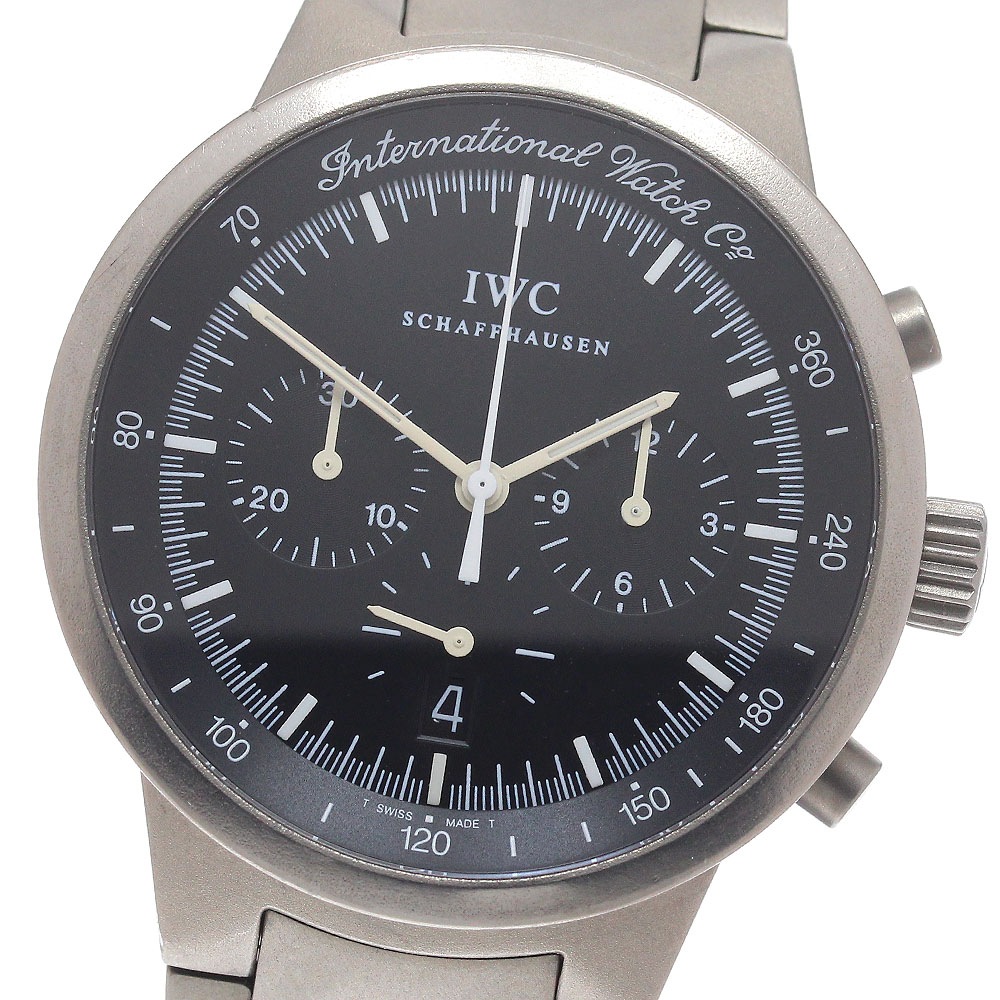 ジャンク IWC IWC SCHAFFHAUSEN IW372701 GST デイト クロノグラフ クォーツ メンズ _930846【中古】