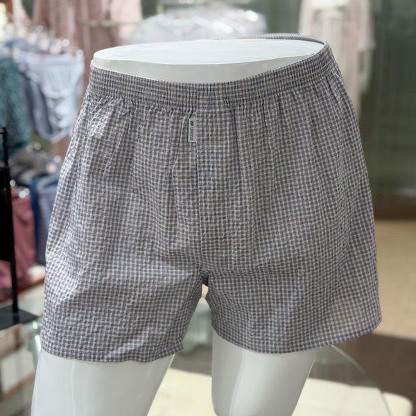 男性先染め小チェックトランクス（WMP5435 PK）