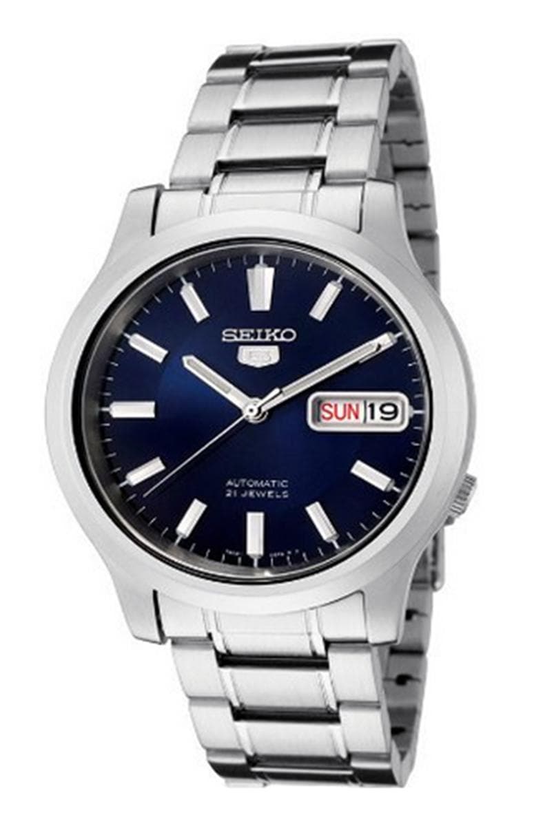 [10年保証] [訳あり品] [製造終了 希少海外モデル] [新品] [セイコーインポート] SEIKO 5 SNK793K1 　セイコー ファイブ ネイビー メタルベルト 自動巻き