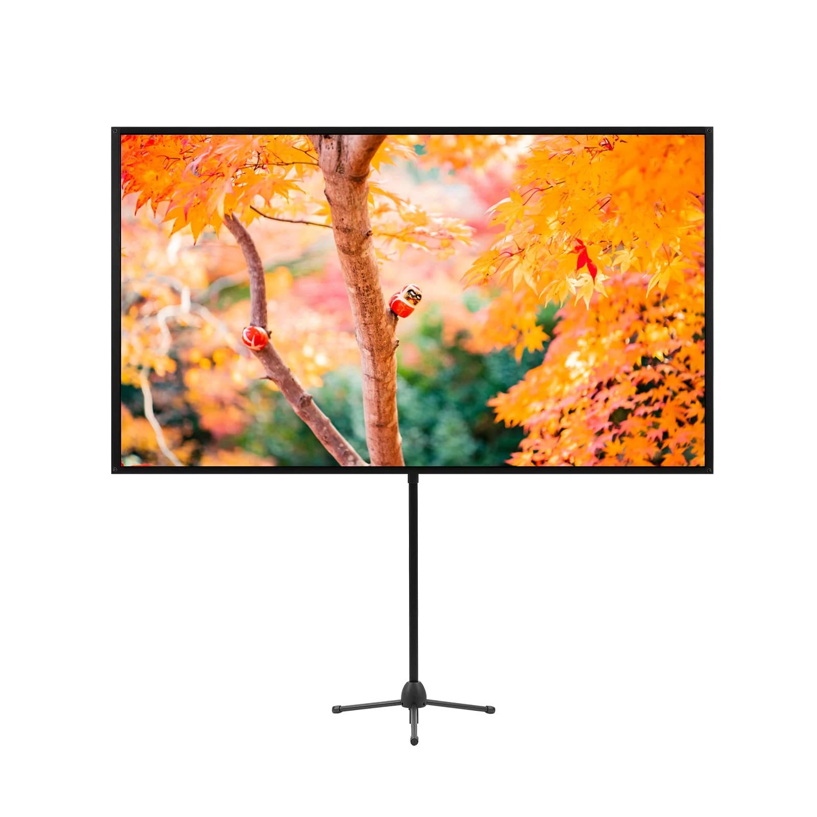 プロジェクター スクリーン プロジェクター用 スクリーン 自立式 80インチ 16：9 分解せずに360回転 ポータブル 1.2ゲインしわのないホームシネマビジネスプレゼンテーション屋内および屋外のエ