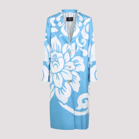 ETRO Women Coats WRAA067 SP1C5 X0888 BLUE