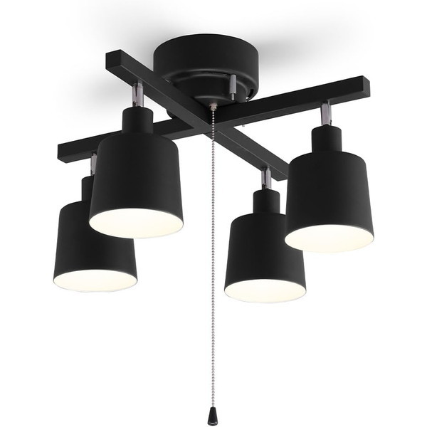 シーリングライト 4灯 電球別売 照明 天井 CE4LA-20C-B ブラック メーカー直送