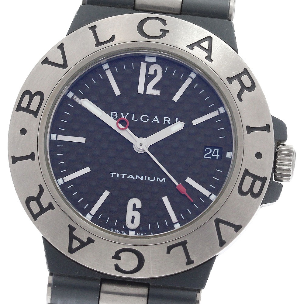 ベルト訳あり ブルガリ BVLGARI TI38TA ディアゴノ チタニウム デイト 自動巻き メンズ _954249【中古】