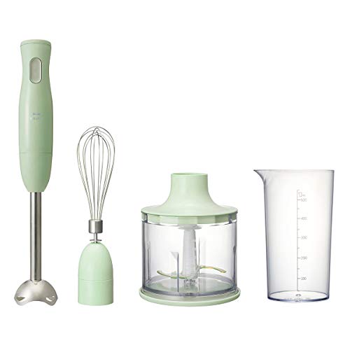 BRUNO ブルーノ マルチスティックブレンダー アタッチメント 3種 (ブレンダー ホイッパー チョッパー) ミキサー スリム コンパクト おしゃれ お洒落 かわいい 可愛い 多機能 グリーン